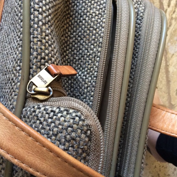 Vintage Hartmann Mobile Office tweed/leather Wheeled Carry On Bag - Picture 12 of 12